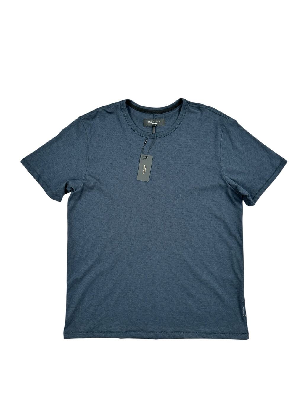 Rag & Bone Classic Lightweight Slub Jersey Tee Navy NWT — Size Large